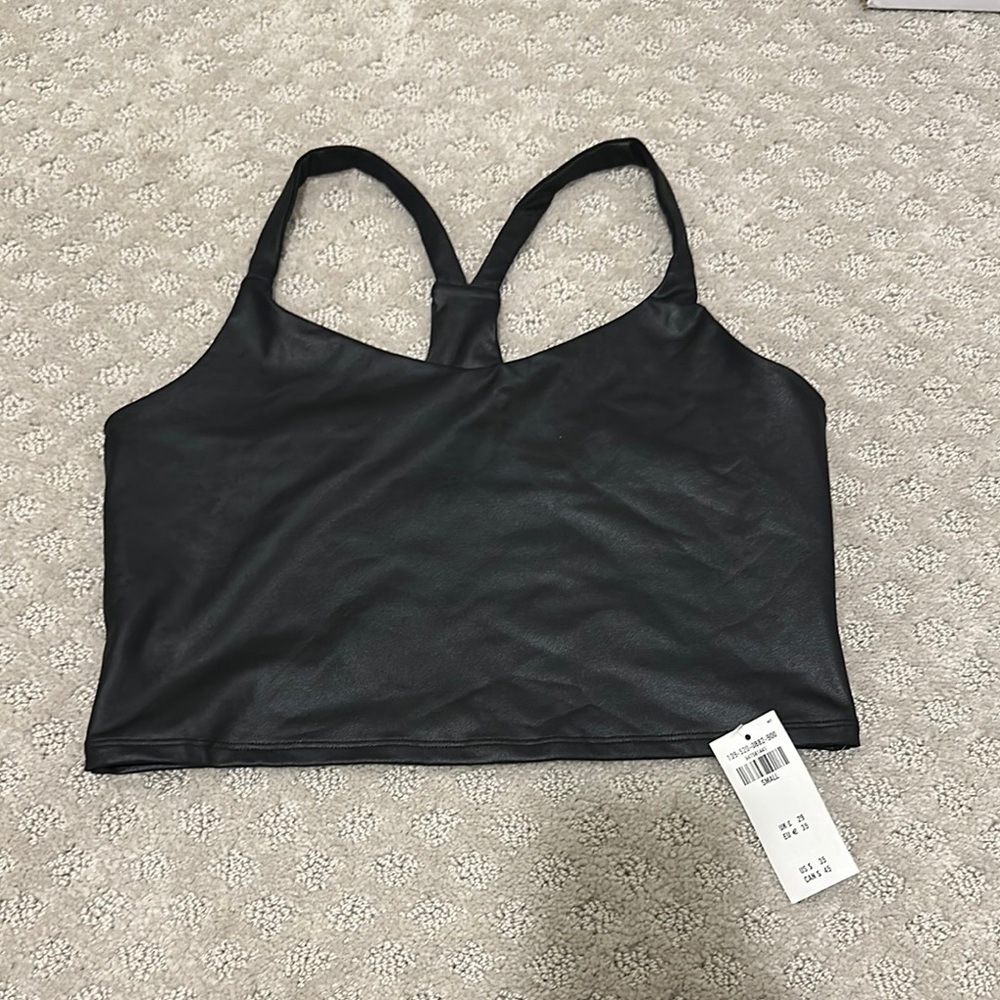 Abercrombie & Fitch Black Fitted Crop Tank Top